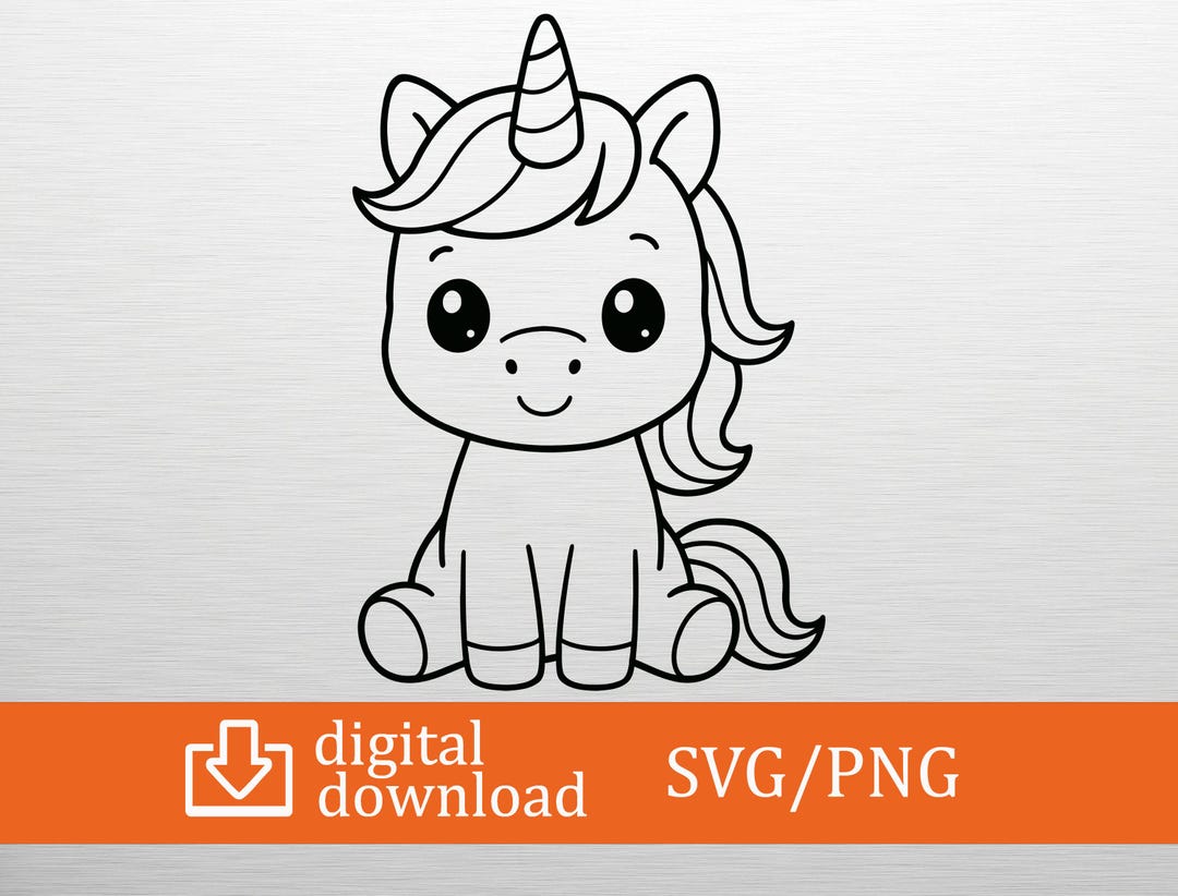 Unicorn SVG Cute Baby Unicorn Cut File for Cricut Silhouette Magical ...