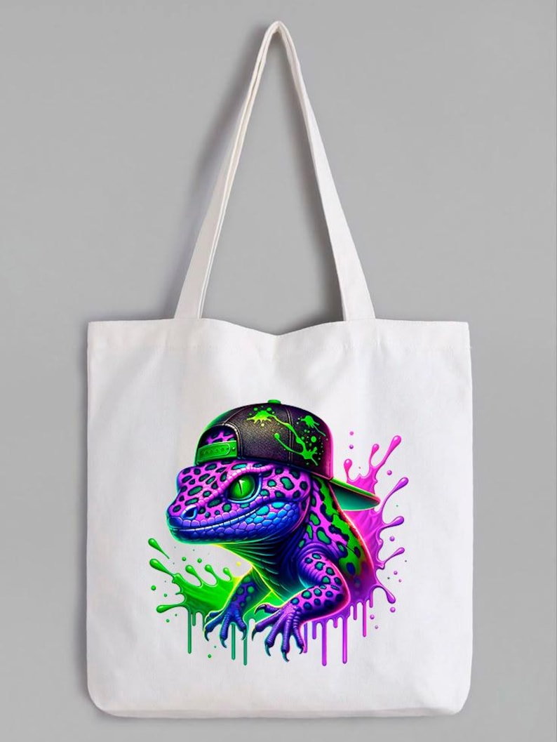 Colorful Lizard PNG Digital Download, Reptile Clipart, Cricut File, Urban T-Shirt Design, Pet Gift, Vinyl Decal, Street Art, Printable Decor image 7