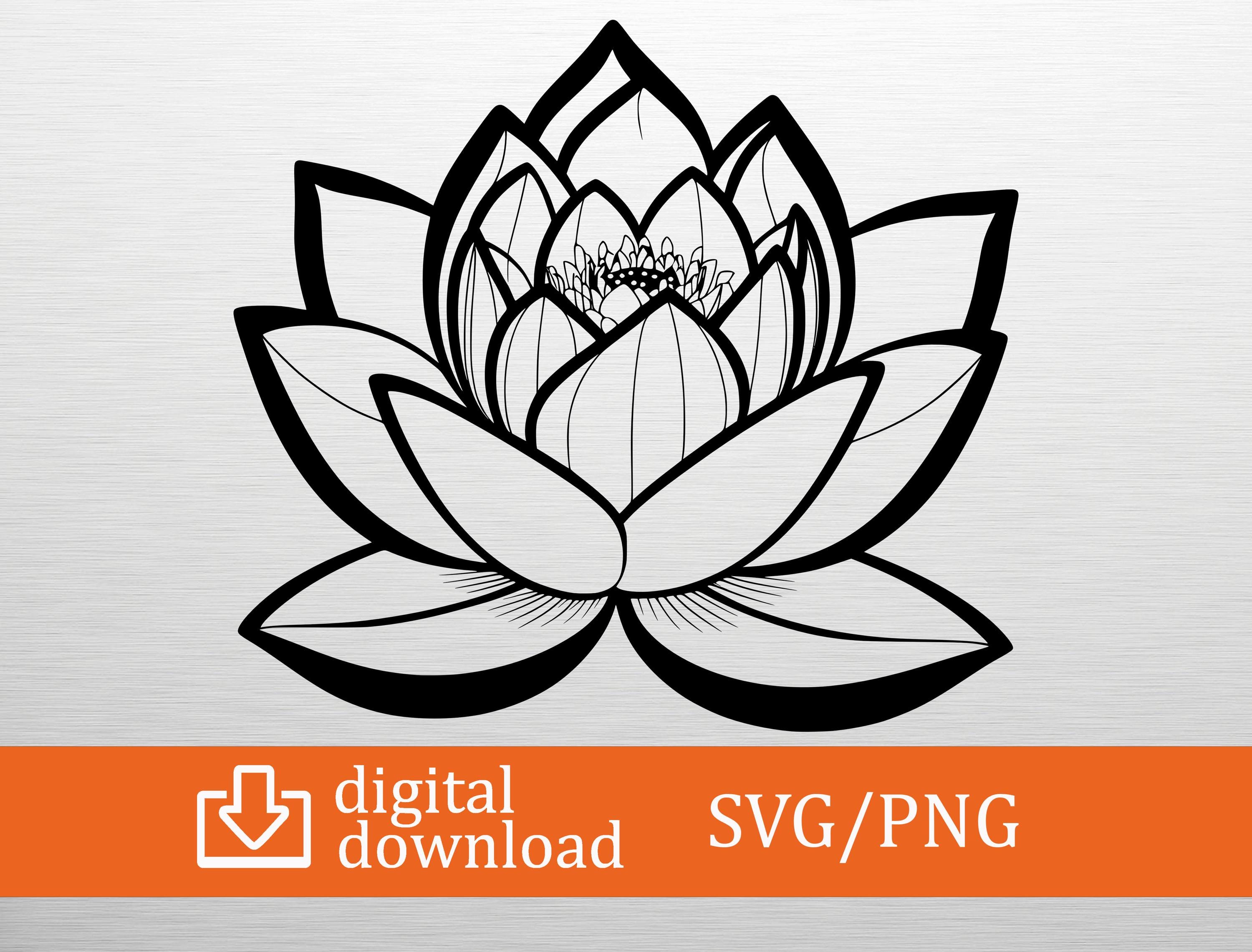 36 DIY Nature Crafts for Kids 7 Lotus Flower SVG PNG Digital Download - Nature Art, Cricut Craft…