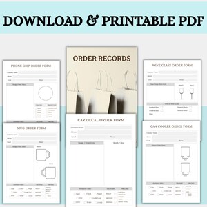 Order Records Printable,Digital Order Tracker for Small Businesses,Instant Download,Sales Log,Inventory&Order Management,UndatedOrderJournal