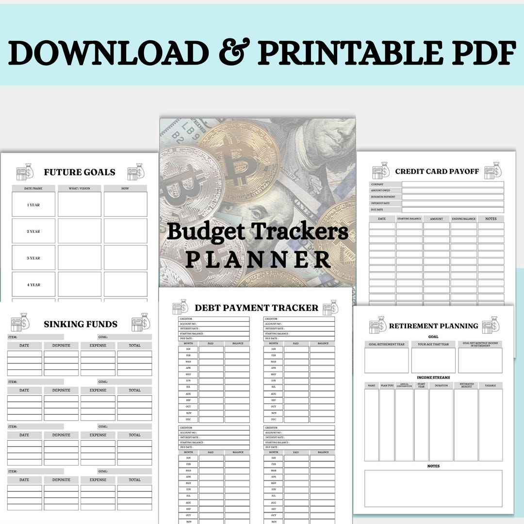 Budget Tracker Planner Printable,digital Budget Planner for Financial ...