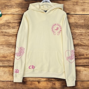 Unisex Crème Hufeisen Hoodie - Lover Boy Heart Edition | Trending Pullover Pullover 2025