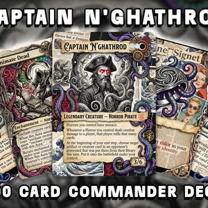 Mazo de Commander Proxy de Capitán N'ghathrod para MTG - Magic The Gathering EDH personalizado de 100 cartas