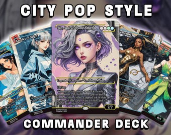 Commander Deck City Pop Custom MTG 100 Cards EDH Proxies Magic The Gathering Unique Artwork