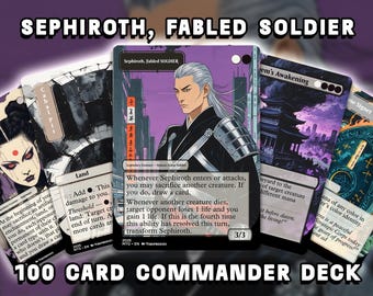 Sephiroth, Fabled Soldier MTG Proxy Commander Deck - Custom 100-card Anime Magic the Gathering EDH - Etsy Sephiroth, Fabled Soldier MTG Proxy Commander Deck - Custom 100-card Anime Magic the Gathering EDH - Etsy