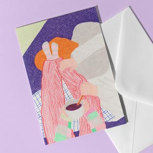 Postkarte mit Briefumschlag (A6), Illustration