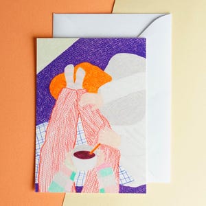 Sonntagsruhe - Postkarte mit Briefumschlag, Illustration