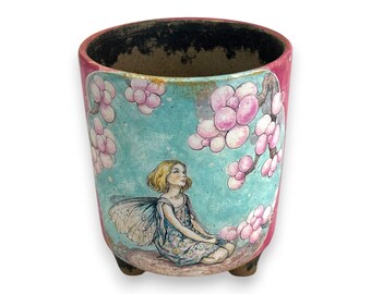 Vaso de cerâmica artesanal em formato de flor de fada – peça única para suculentas