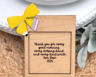 Personalized Teacher Sticky Note Holder | Teacher Desk Accessory | Custom Teacher Gift | Sticky Note Pad Holder | Classroom Desk Decor