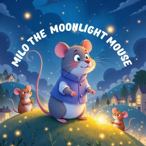 Milo la souris clair de lune | Histoire pour enfants au coucher PDF | Livre de contes de fées pour enfants d'âge préscolaire | Ebook pour tout-petits | Téléchargement numérique instantané (25 pages)
