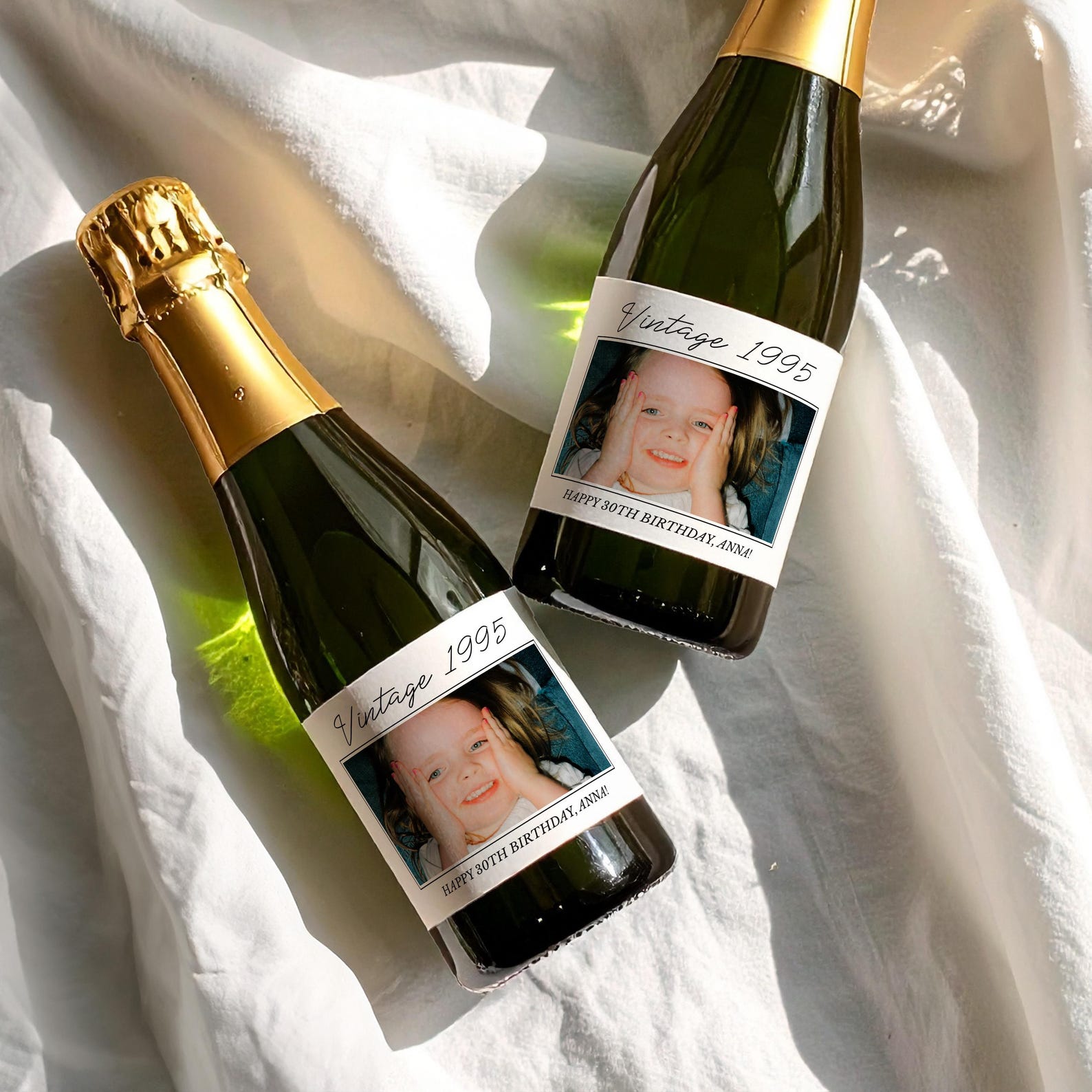 Milstool Label Vintage Birthday Milestone Wine Label With Custom Photo - Etsy