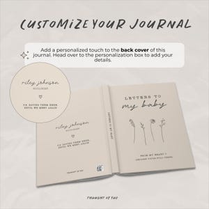 Grief Journal Miscarriage Gift for Mom: Letters to My Baby Hardcover Journal afbeelding 4
