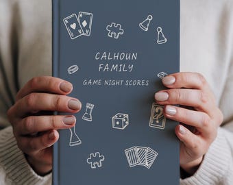 Personalized Family Game Night Score Book: Blank Board Game Journal