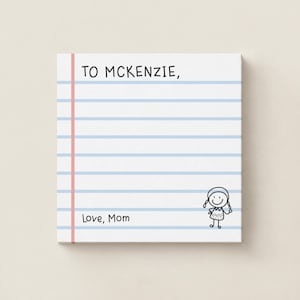 Personalized Lunchbox Sticky Notes: Dear Child Notepad-Style Notes for Back to School | Personalization | New Design | Exclusively on Etsy