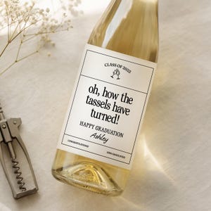 Personalized Graduation Wine Label Gift: Class of 2025
