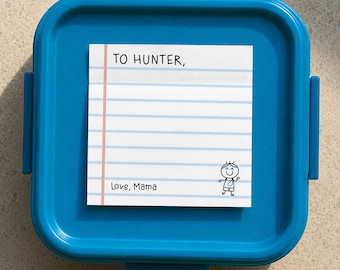 Personalized Lunchbox Sticky Notes: Dear Child Notepad-Style Notes for Back to School | Personalization | New Design | Exclusively on Etsy