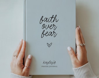 Faith Over Fear Prayer Journal or Bible Study Notebook: Personalized Christian Gift