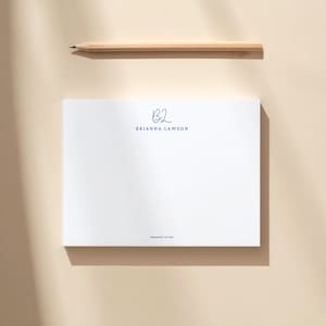 Personalized Monogram Name Sticky Notes: Custom Name Notepad
