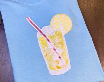 Katoenen patchwork-limonade-T-shirt dames