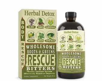 Wholesome Bitters / Tónico herbal de 8 días / Mezcla botánica con musgo marino, bardana, fucus y guanábana - 16 oz