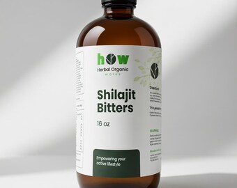 Male-X Shilajit Bitters 16oz • Herbal Bitter Liquid • Natural Botanical Blend With Shilajit Resins