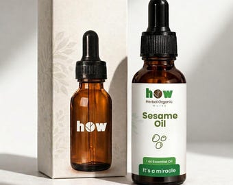 Aceite de Sésamo – 100% Puro y Natural, Prensado en Frío para Piel, Cabello y Masajes / 30 ml