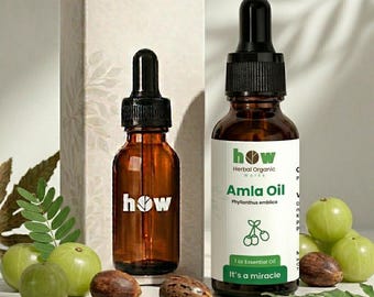 Pure Amla Oil Cold-Pressed for Hair Growth – Natural Indian Gooseberry Serum (1 oz)