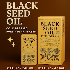 Ethiopian Black Seed Oil – Pure Kalonji Nigella Sativa, Plant-Based Oil for Hair & Skin
