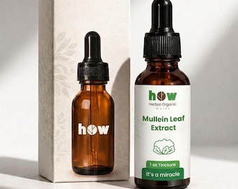 Organic Mullein Leaf Extract Drops for Lungs | Lung Support & Immune Health Tincture (1oz)