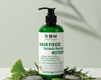 Botanical Hair Food Shampoo | Organic Herbal Blend | Sulfate-Free Natural Hair Care for Scalp & All Hair Types