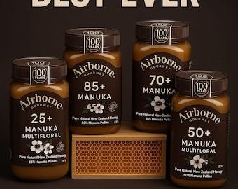 Airborne Manuka Honey 30+ Raw Multifloral New Zealand (17.6 Oz