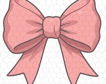 Rosa Schleife PNG, süße Kawaii Schleife Png, Girly ästhetisches Band PNG, digitaler Download