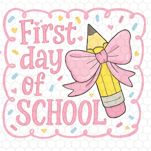First Day of School Png, Preppy Teacher Png, Teacher Life Png, Back to School, Gift for Teacher, Teacher Appreciation, Instant Download