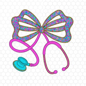 Nurse Coquette Png, Floral Stethoscope Nurse Bow PNG, Cna RN Nurse Png, School Nurse Design, Nursing Png, Preppy Nurse Floral Coquette Png