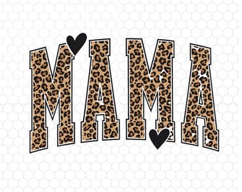 Leopard Mama Png, Leopard Print Png, Leopard Mama Bow Png, Mother's Day Png, Mama png, Gift for mama png, Instant Download