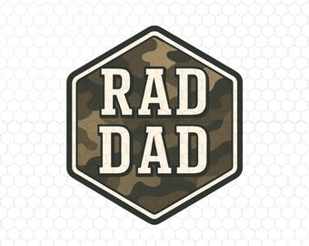 Rad Dad Png, Military Style Dad Png File, Dad Png, Father's Day Png, Digital Download, Instant Download