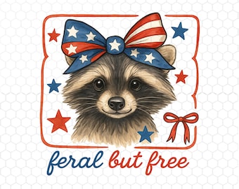 Grappige 4 juli png, Feral But Free png, wasbeer png, Veteranendag png, vierde juli png, onafhankelijkheidsdag png