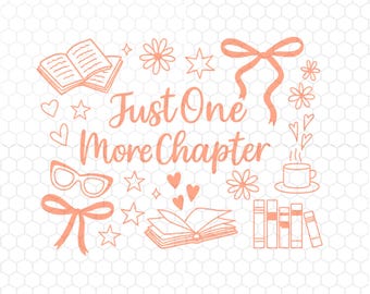 Nur noch ein Kapitel Png, Doodle Png, Kokette Png, Buchliebhaber Png, Lese Png, Bibliothekar Png, Blumenbuch Png, 300 DPI Bild