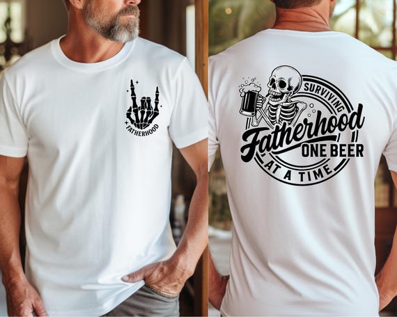 Funny Dad Png, Surviving Fatherhood One Beer At A Time Png, Dad Png, Funny Skeleton Png, Father's Day Png, Digital Download