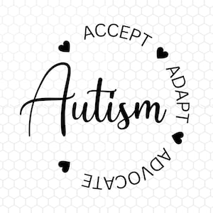Autism PNG, Accept Adapt Advocate PNG, Autism Shirt Design, Autism Awareness, Autism Acceptance, Digital Download