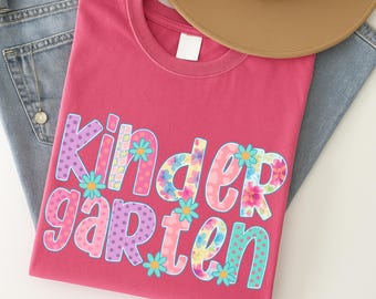 Kindergarten Png, Coquette Bow Png, Floral Kindergarten Png, Back to School, Girly Teacher Png, Teacher Appreciation, Teacher Png
