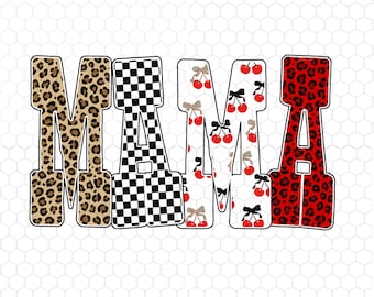 Mama PNG, Leopard Checkered Mama Png, Retro Mom Shirt Png, Leopard Mama Png, Varsity Mama Png, Mama Shirt Png, Mama Png, Instant Download