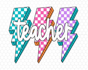 Blitzschlag Lehrer Png, Lehrerleben Png, Karierter Lehrer Png, Back to School, Geschenk für Lehrer, Lehrer Wertschätzung, Lehrer Png