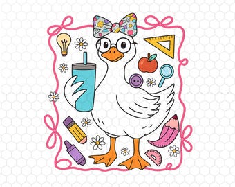 Preppy Teacher Png, First Day of School Png, Teacher Life Png, Back to School, Gift for Teacher, Teacher Appreciation, Instant Download