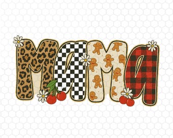 Mama Karierte Png, Lebkuchen Mann Png, Kokette Mama Png, Leopard Mama Png, Instant Download