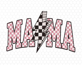 Rayo de mamá retro, mamá, mamá a cuadros, descarga instantánea