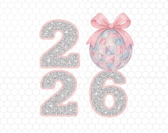 Frohes Neues Jahr PNG, Bunte Schleife Neues Jahr Png, 2025 Silvester Shirt Grafik, Festliche Feier PNG, Neues Jahr Png, Sofort Download