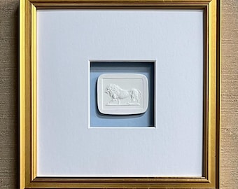 Intaglio on Light Blue