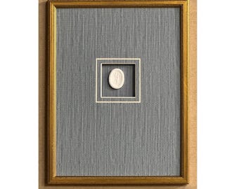 Single Intaglio on Blue Grass Cloth