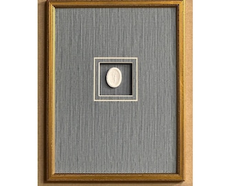 Single Intaglio on Blue Grass Cloth